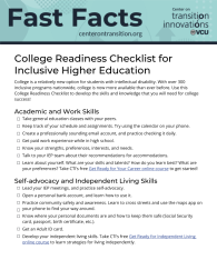 thumbnail of College Readiness Checklist for Inclusive Higher Education pdf