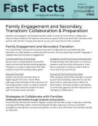 thumbnail of Family Engagement and Secondary Transition: Collaboration and Preparation pdf