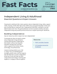 thumbnail of Independent Living & Adulthood: Essential Questions & Expert Answers pdf