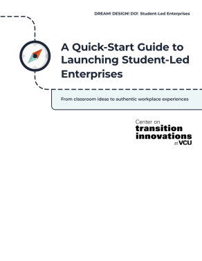 thumbnail of A Quick-Start Guide to Launching Student-Led Enterprises pdf