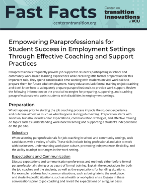 thumbnail of Empowering Paraprofessionals for Student Success in Employment Settings Through Effective Coaching and Support Practices pdf